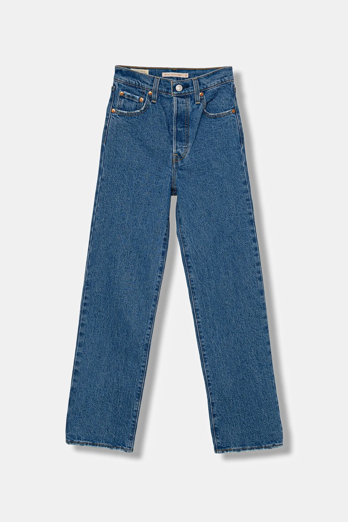 Rifle Levi's RIBCAGE STRAIGHT ANKLE RIBCAGE STRAIGHT ANKLE Planet friendly modrá 72693