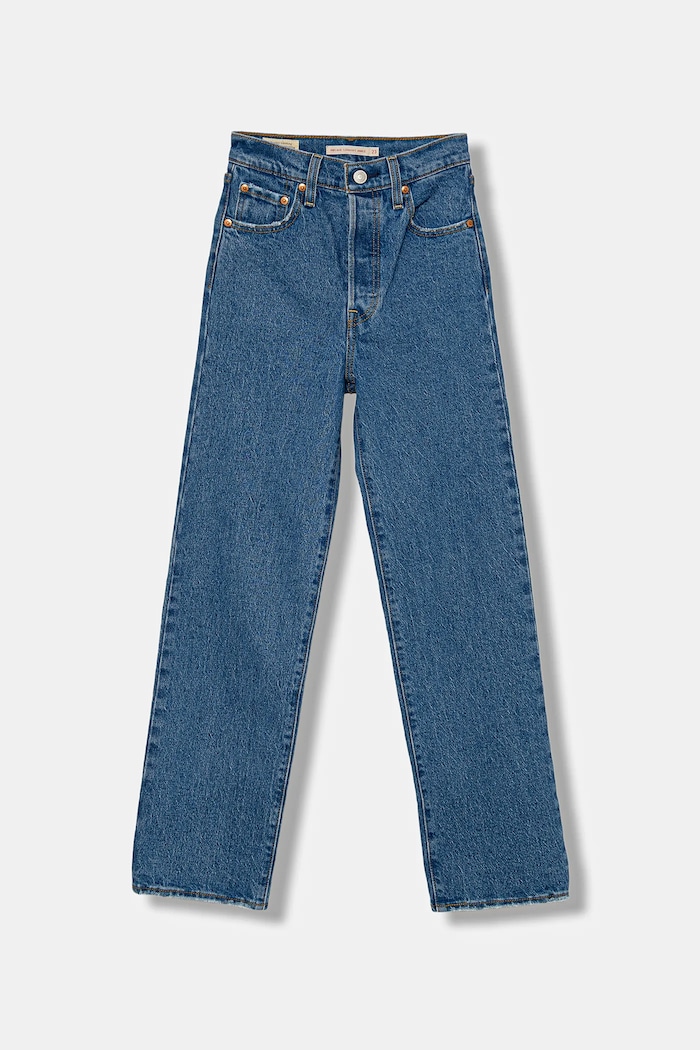 Rifle Levi's RIBCAGE STRAIGHT ANKLE RIBCAGE STRAIGHT ANKLE Planet friendly modrá 72693