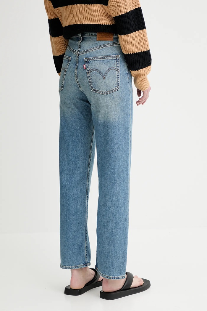 Odzież Levi's jeansy RIBCAGE STRAIGHT ANKLE 72693 niebieski