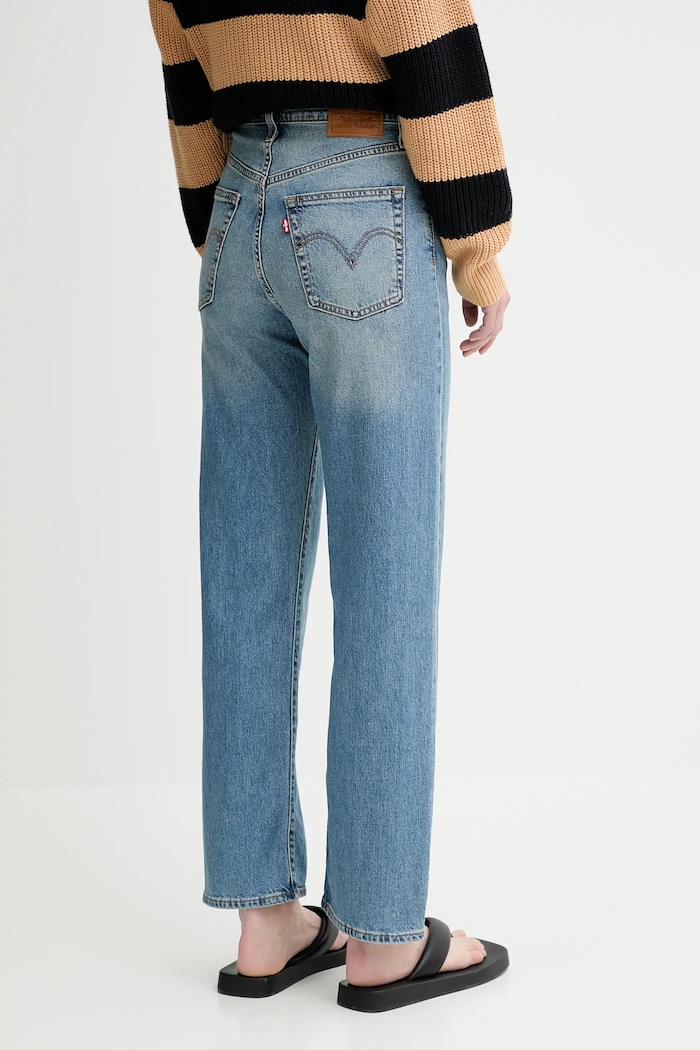 Odzież Levi's jeansy RIBCAGE STRAIGHT ANKLE 72693 niebieski