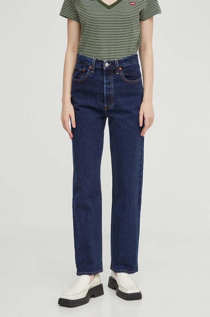 Levi's jeansy RIBCAGE STRAIGHT ANKLE Planet friendly granatowy 72693