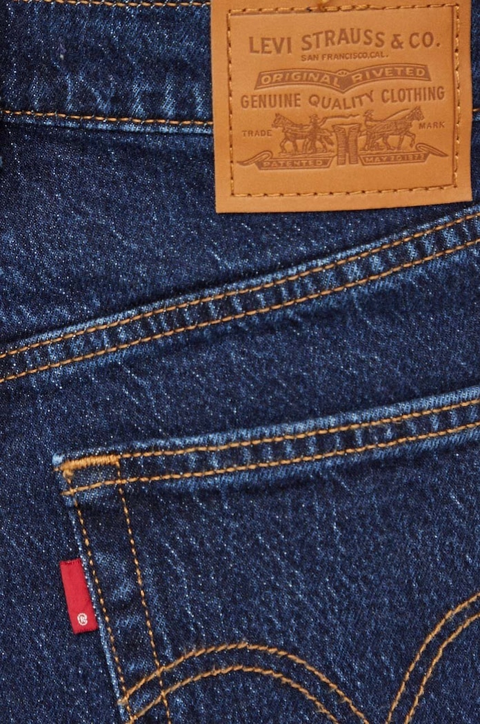 Levi's jeansy RIBCAGE STRAIGHT ANKLE granatowy 72693