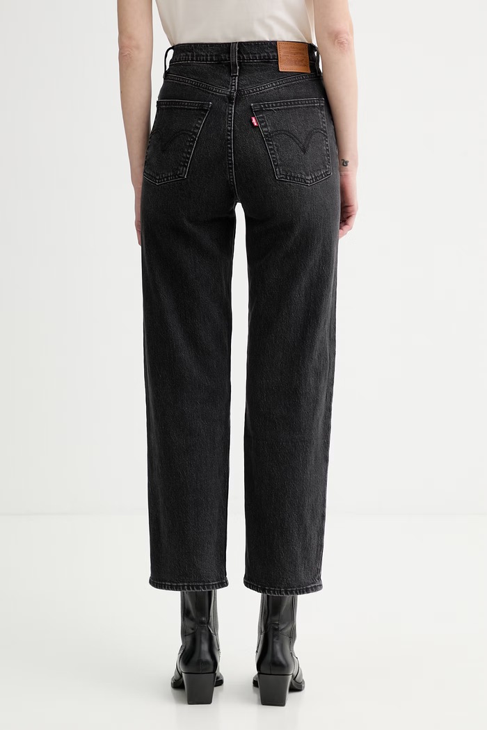Oblečenie Rifle Levi's RIBCAGE STRAIGHT 72693 čierna