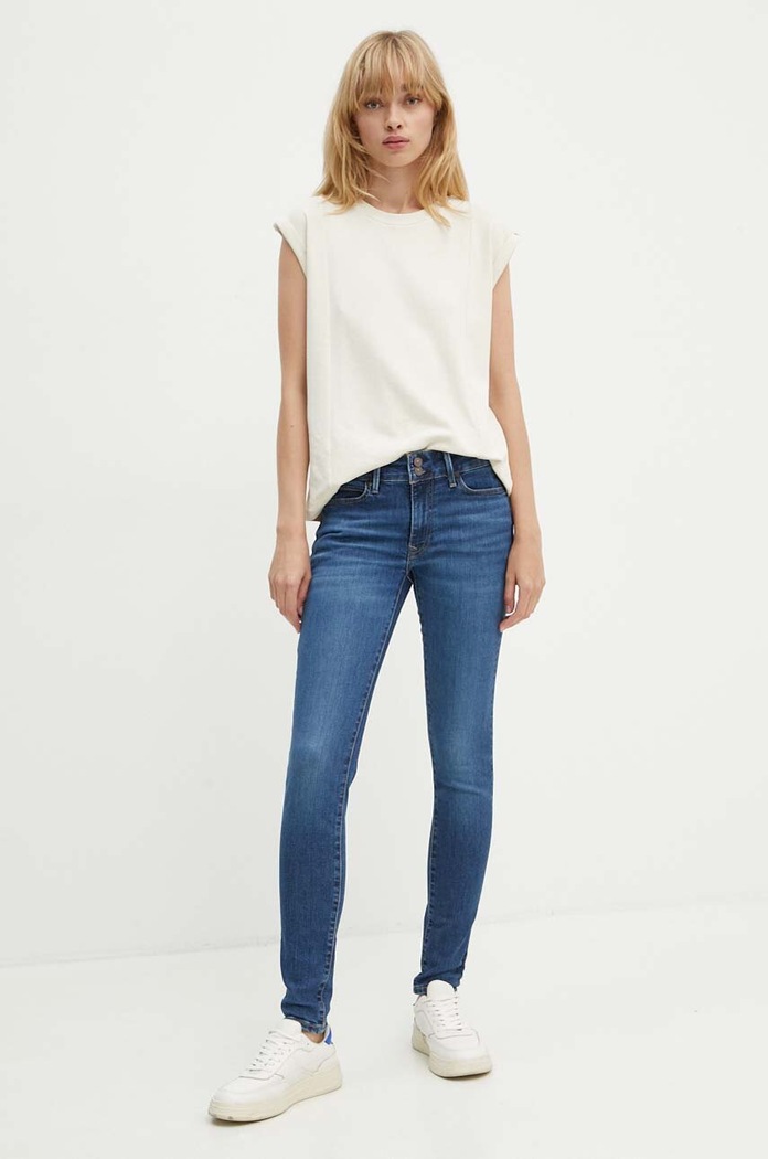 Levi's jeansy 711 DOUBLE BUTTON A6215 niebieski AW24