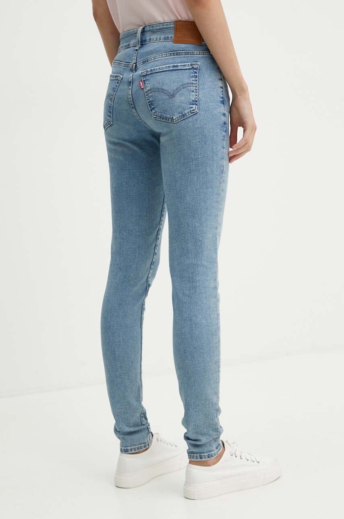 Ρούχα Τζιν παντελόνι Levi's 711 DOUBLE BUTTON A6215 μπλε