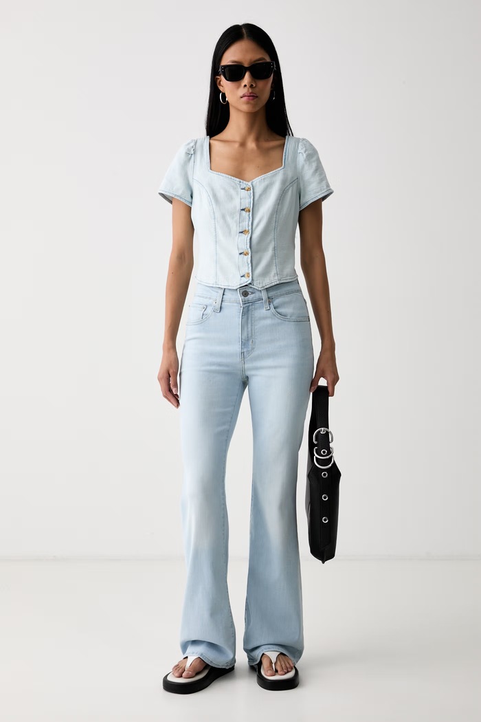 Levi's дънки flare дамски 726 HR FLARE A3410 син AA00