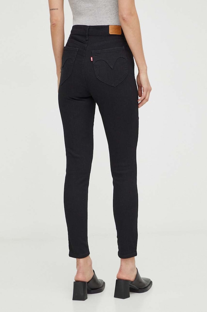 Odzież Levi's jeansy RETRO HIGH SKINNY A5758 czarny