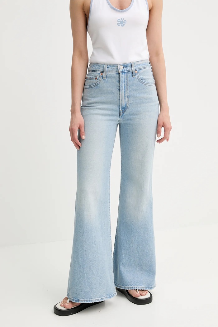 Τζιν παντελόνι Levi's RIBCAGE BELLS μπλε A7503