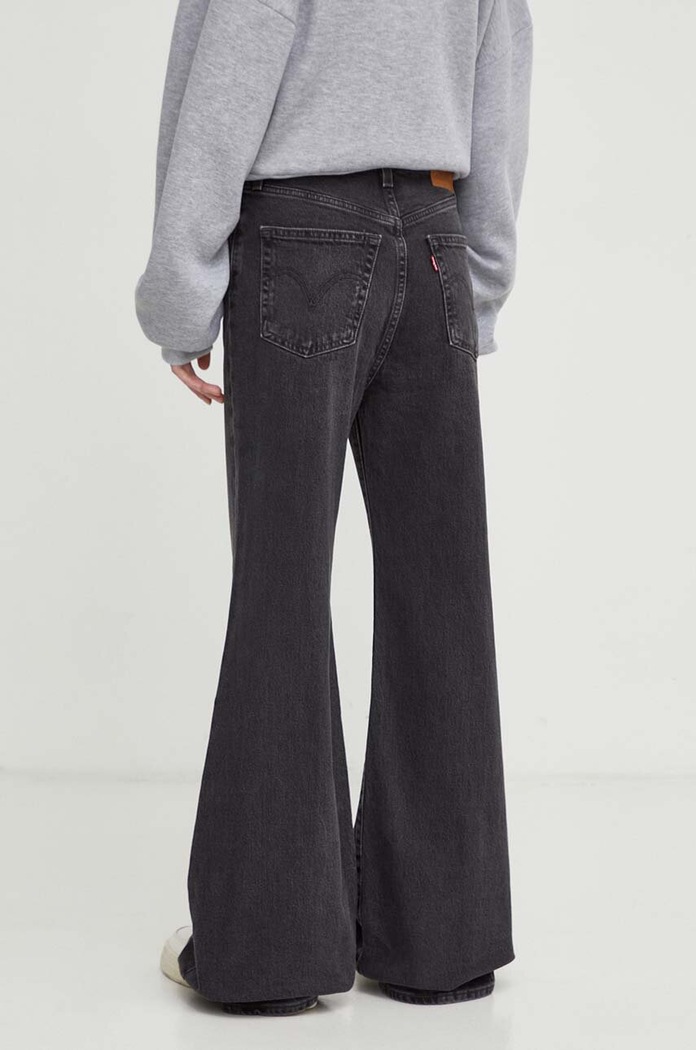 Ρούχα Τζιν παντελόνι Levi's RIBCAGE BELLS A7503 μαύρο