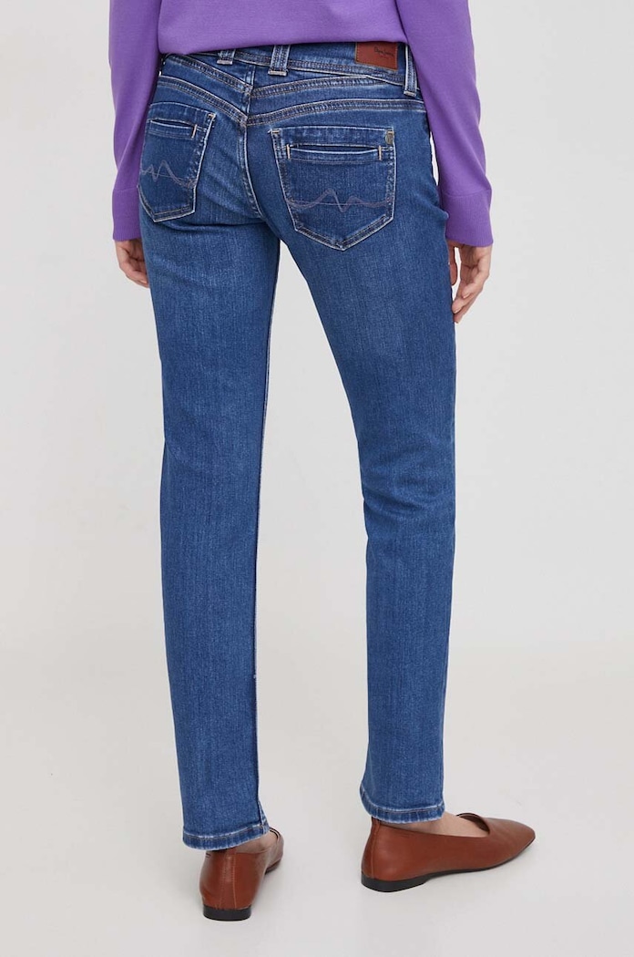 Odzież Pepe Jeans jeansy SLIM JEANS LW PL204588XW6 niebieski