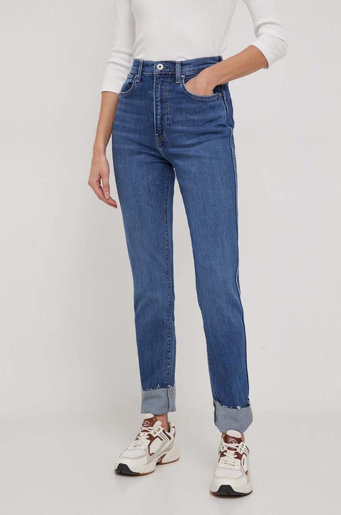 Pepe Jeans jeansy SLIM JEANS UHW Planet friendly niebieski PL204590GX8
