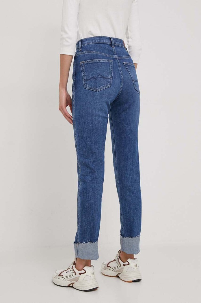 Odzież Pepe Jeans jeansy SLIM JEANS UHW PL204590GX8 niebieski