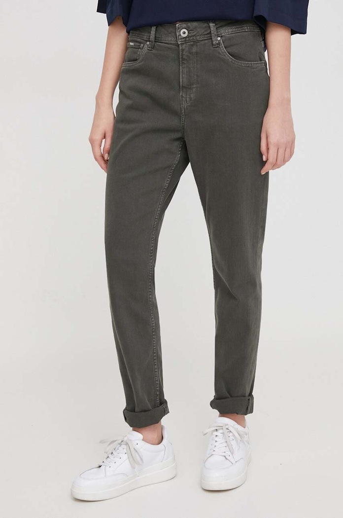Pepe Jeans jeansy TAPERED JEANS HW Planet friendly zielony PL211704YG1