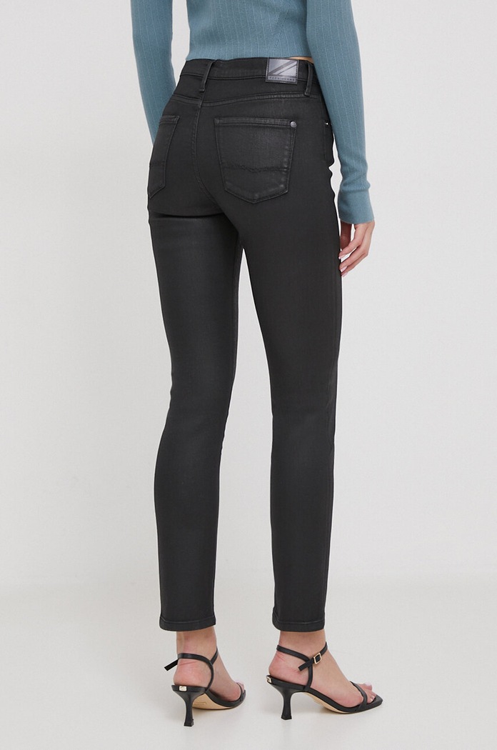 Oblečenie Rifle Pepe Jeans SLIM JEANS HW COATED PL204599 čierna