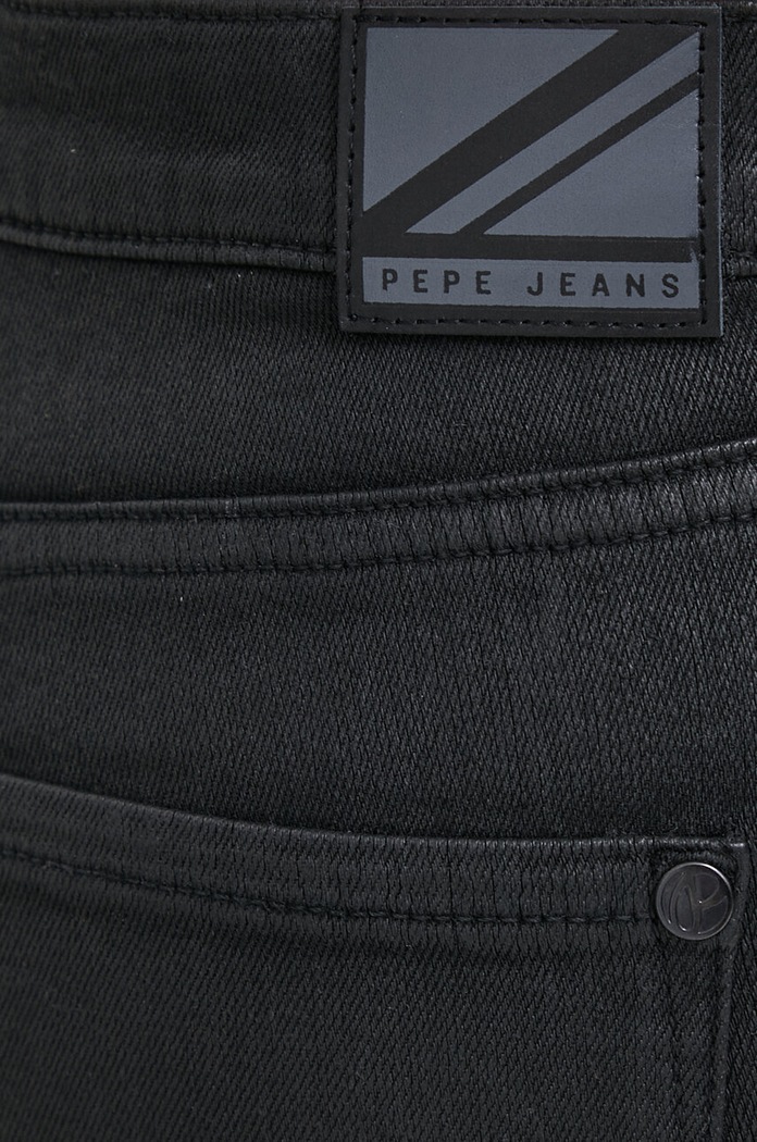 Rifle Pepe Jeans SLIM JEANS HW COATED čierna PL204599