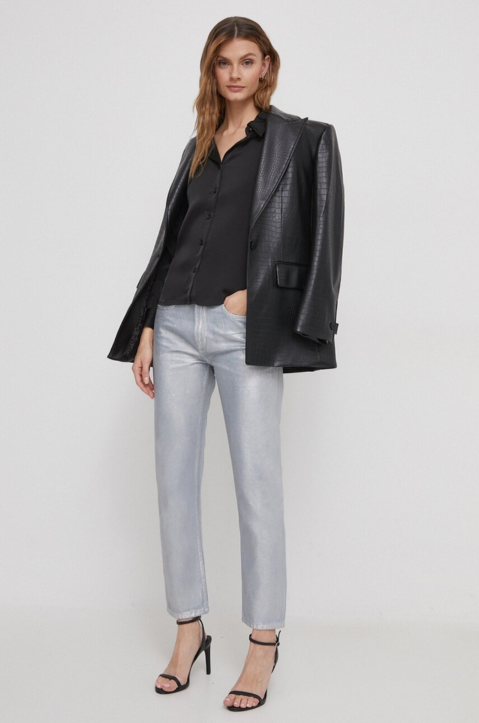Pepe Jeans jeansy STRAIGHT JEANS HW SHINE PL204600 niebieski SS24