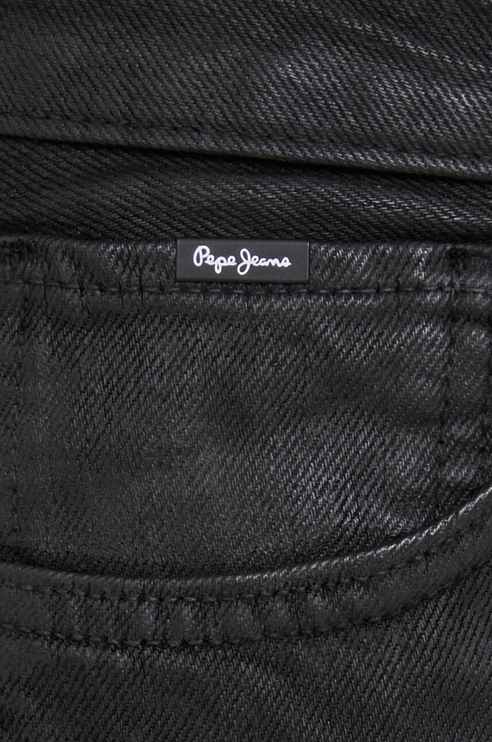 Rifle Pepe Jeans STRAIGHT JEANS UHW COATED čierna PL204602