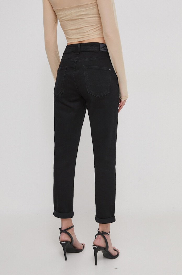 Džíny Pepe Jeans TAPERED JEANS HW SPARKLE PL204603 černá SS24
