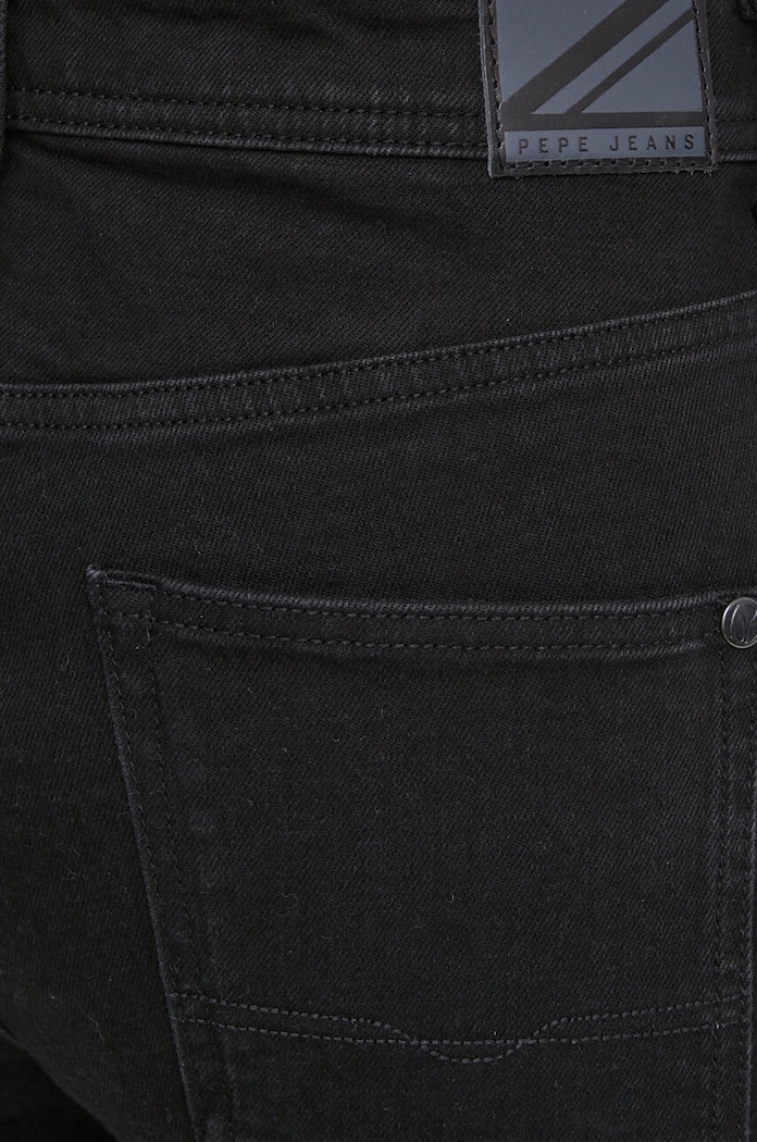 Džíny Pepe Jeans TAPERED JEANS HW SPARKLE černá PL204603