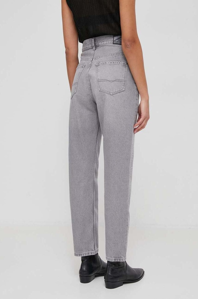 Odjeća Traperice Pepe Jeans STRAIGHT UHW SPARKLE PL204605 siva