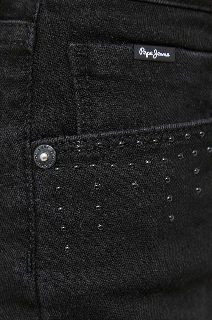 Traperice Pepe Jeans SKINNY HW SPARKLE PL204606 crna