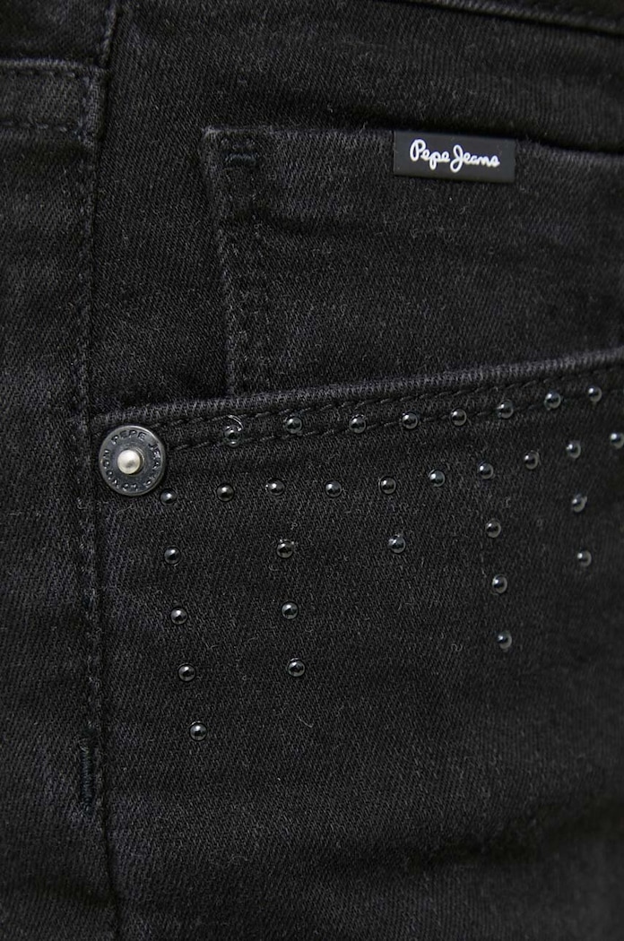 Traperice Pepe Jeans SKINNY HW SPARKLE PL204606 crna