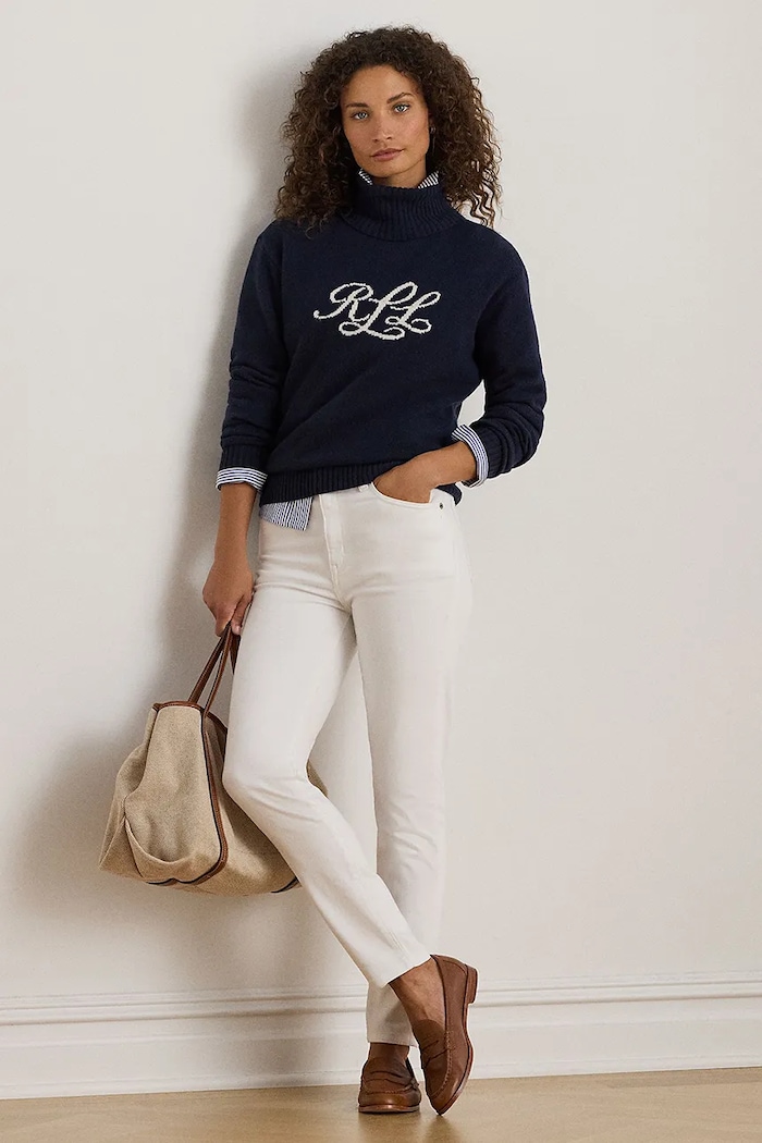 Oblečení Džíny Lauren Ralph Lauren 200926078 bílá