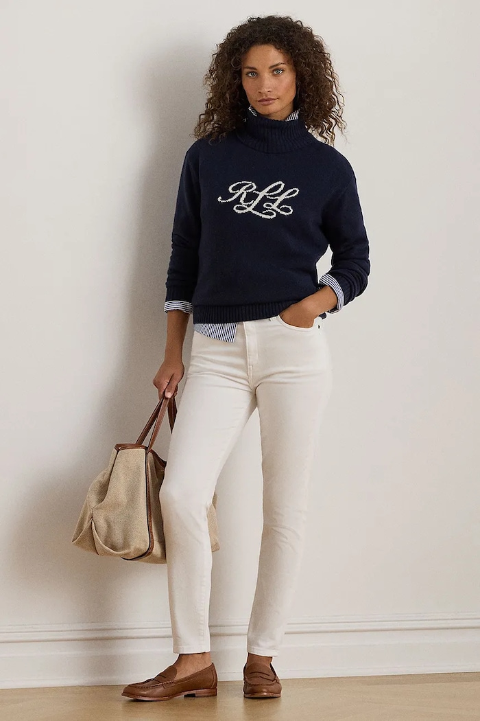 Džíny Lauren Ralph Lauren 200926078 bílá
