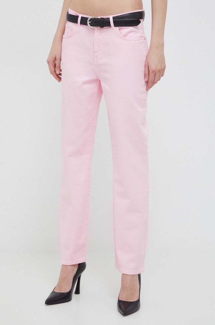 Odzież Moschino Jeans jeansy 0332.3246 różowy