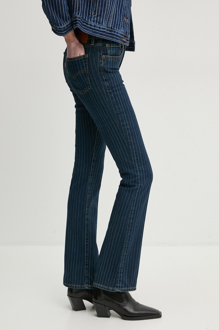 Levi's jeansy 725 HIGH RISE BOOTCUT granatowy 18759