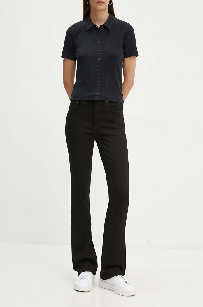 Kavbojke Levi's 725 HIGH RISE BOOTCUT Prijazno od planeta črna 18759