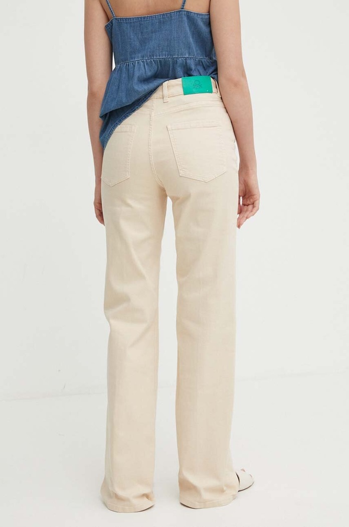 Ρούχα Τζιν παντελόνι United Colors of Benetton 49FWDE01S μπεζ