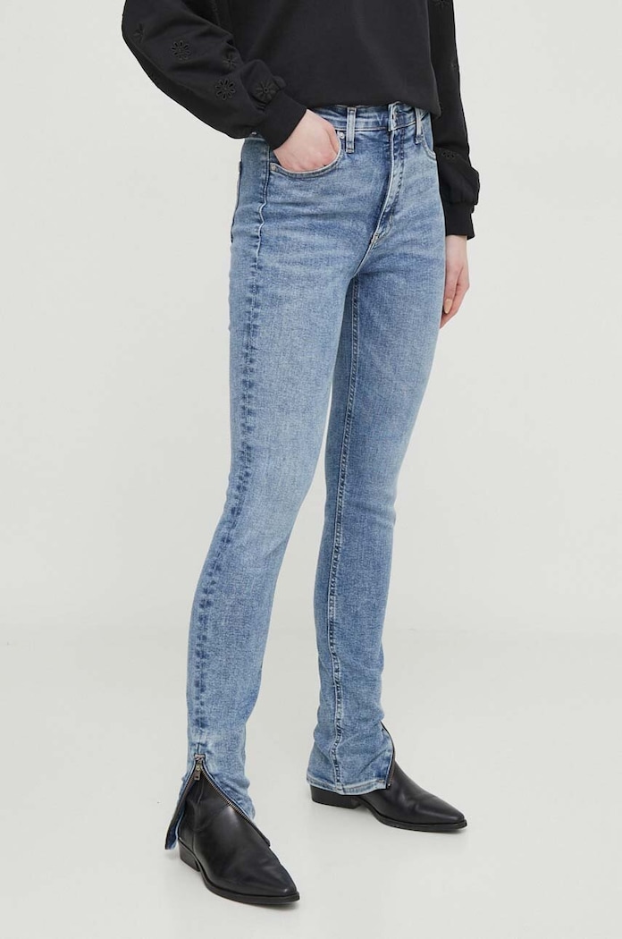 Džíny Calvin Klein Jeans Planet friendly modrá J20J222773