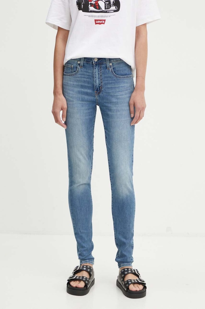 Τζιν παντελόνι Levi's 721 HIGH RISE SKINNY Planet friendly μπλε 18882