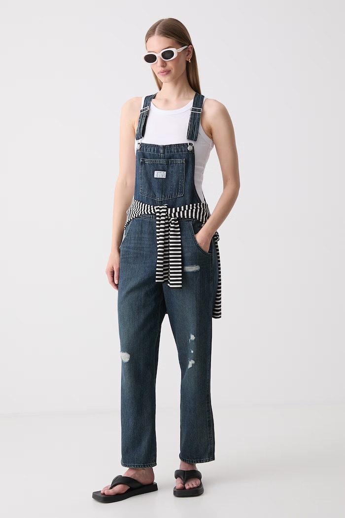 Odzież Levi's ogrodniczki jeansowe damskie VINTAGE OVERALL 85315 granatowy