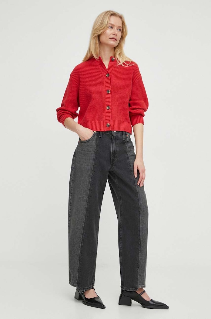 Džíny Levi's BAGGY CROP A7463 černá SS24