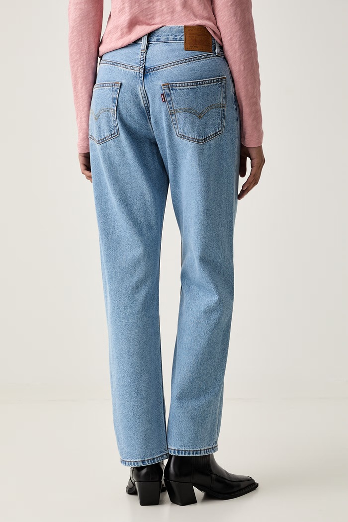 Дрехи Levi's дънки straight дамски 501 90S A8421 син