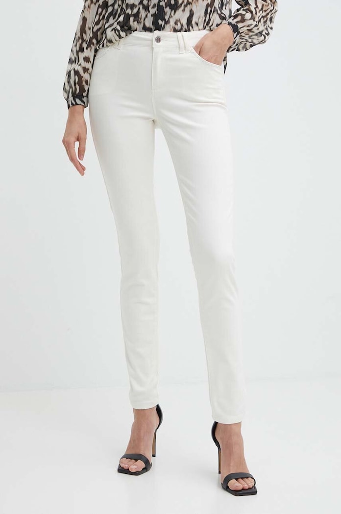 Morgan jeansy PIOUBA Planet friendly beżowy PIOUBA.OFF.WHITE