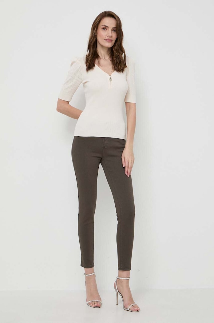 Morgan jeansy POLIA POLIA.ORGANIC zielony SS24