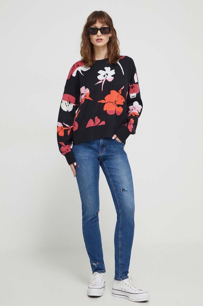 Kavbojke Desigual 24SWDD01 mornarsko modra SS24