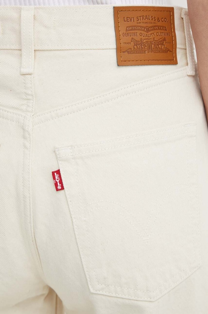 Levi's wide leg džíny dámské RIBCAGE WIDE LEG béžová A6081