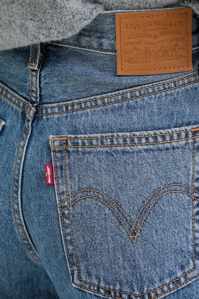 Levi's wide leg džíny dámské RIBCAGE WIDE LEG modrá A6081
