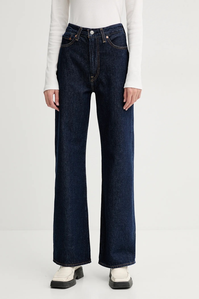 Levi's wide leg džíny dámské RIBCAGE WIDE LEG námořnická modř A6081
