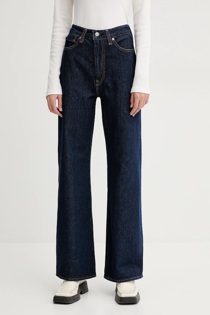 Levi's wide leg džíny dámské RIBCAGE WIDE LEG námořnická modř A6081