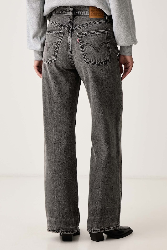 Odzież Levi's Jeansy wide leg damskie RIBCAGE WIDE LEG A6081 szary