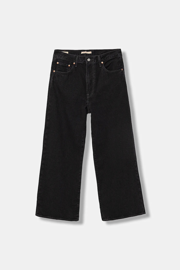 Levi's wide leg džíny dámské RIBCAGE WIDE LEG černá A6081