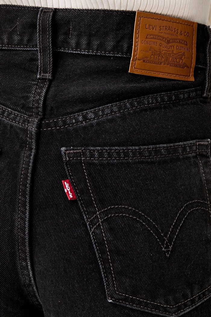 Levi's wide leg Γυναικεία RIBCAGE WIDE LEG μαύρο A6081