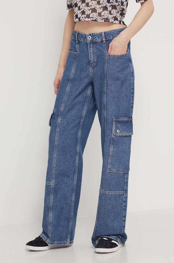 Džíny Karl Lagerfeld Jeans Planet friendly modrá 241J1113