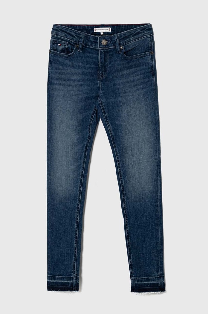 Dječje traperice Tommy Hilfiger bez uzorka plava KG0KG07738.PPYH