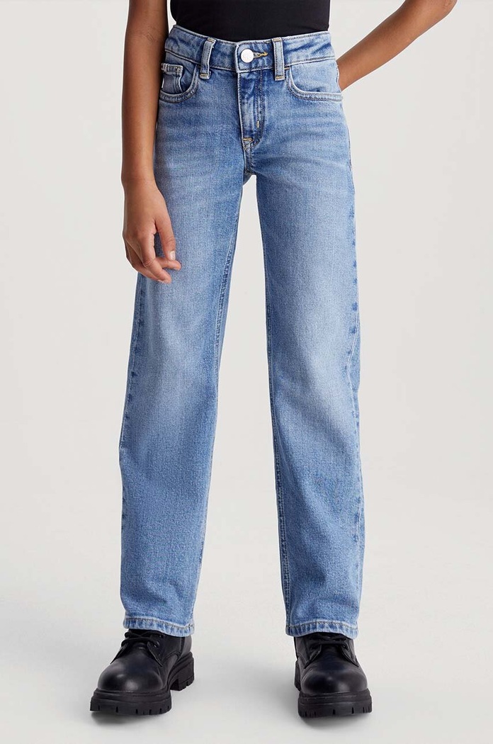 Τζιν παντελόνι Calvin Klein Jeans με ρύθμιση μπλε IG0IG02374.PPYH